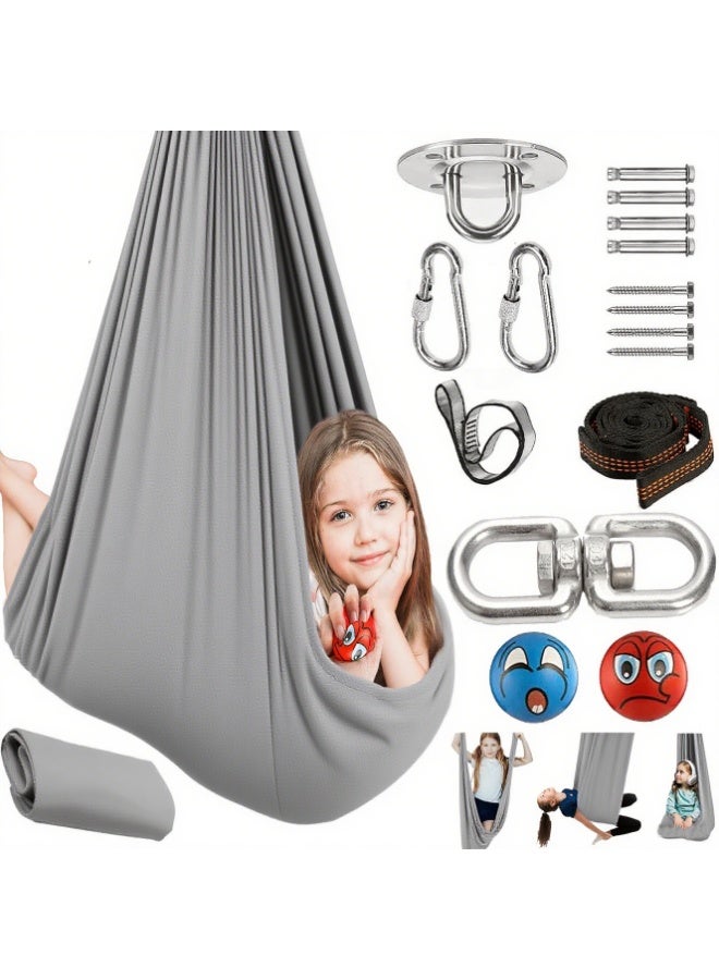 Daytoyz Sensory Swing for Kids & Adults Holds up to 300lbs Indoor and Outdoor Therapy Cuddle Swing Hammock with 360° Swivel Hook Kit Adjustable Swing for Calming, Child with Autism, ADHD or SPD - Image 1