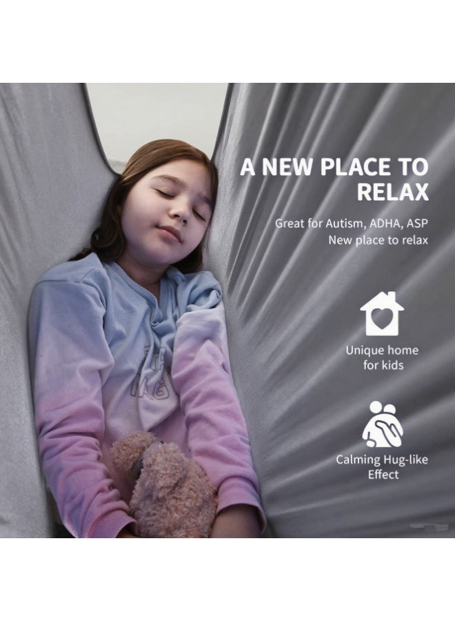 Daytoyz Sensory Swing for Kids & Adults Holds up to 300lbs Indoor and Outdoor Therapy Cuddle Swing Hammock with 360° Swivel Hook Kit Adjustable Swing for Calming, Child with Autism, ADHD or SPD - Image 2