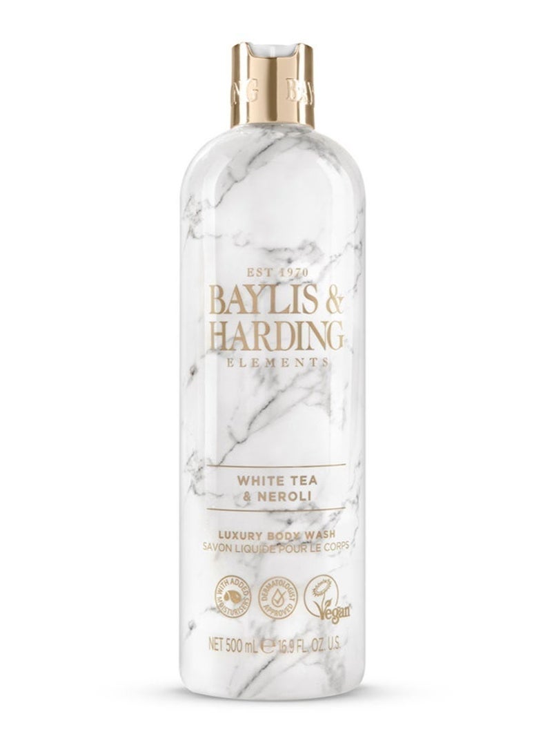 Baylis & Harding Elements White Tea and Neroli Body Wash, 500ml | Indulgent Moisturizing Formula with Fresh Floral Scents | Silky Smooth Skin | Paraben Free | Vegan - Image 1