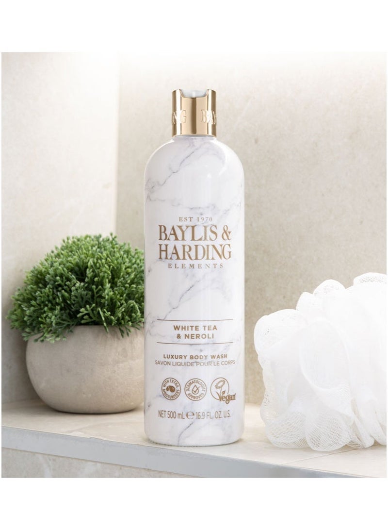 Baylis & Harding Elements White Tea and Neroli Body Wash, 500ml | Indulgent Moisturizing Formula with Fresh Floral Scents | Silky Smooth Skin | Paraben Free | Vegan - Image 3