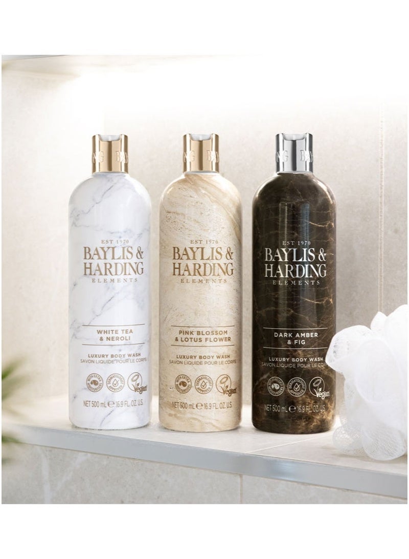 Baylis & Harding Elements White Tea and Neroli Body Wash, 500ml | Indulgent Moisturizing Formula with Fresh Floral Scents | Silky Smooth Skin | Paraben Free | Vegan - Image 5