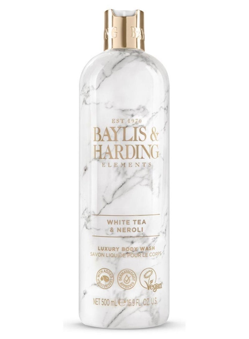 Baylis & Harding Elements White Tea and Neroli Body Wash, 500ml | Indulgent Moisturizing Formula with Fresh Floral Scents | Silky Smooth Skin | Paraben Free | Vegan - Image 1