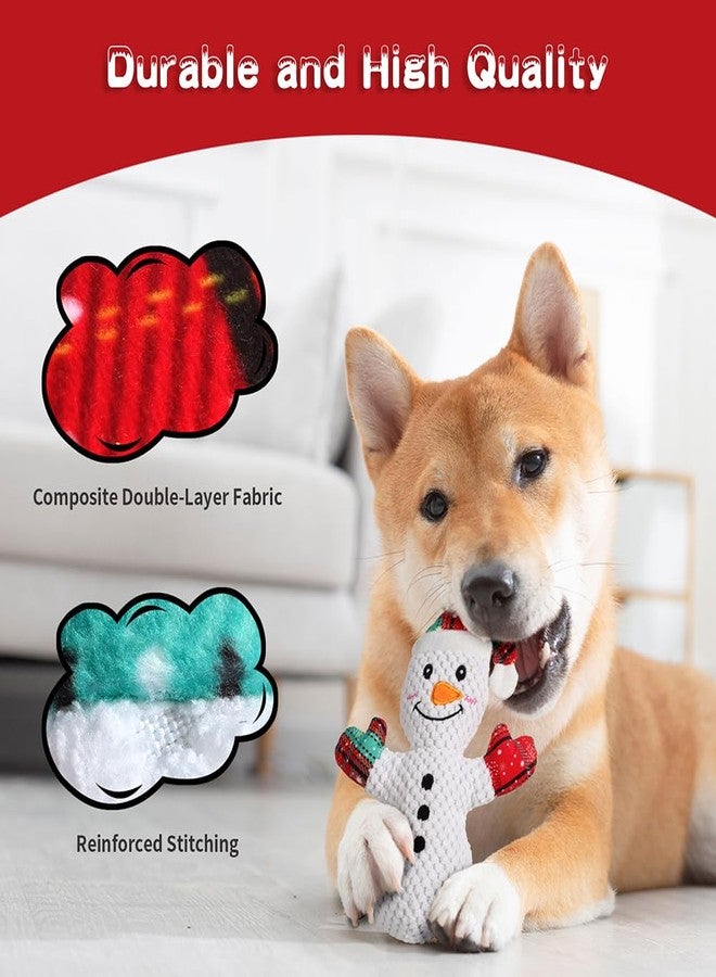PELTEFLU Christmas Dog Squeak Toys for Small, Medium & Large Dogs, Tough Chew Toy for Teething & Chewing, Durable Interactive Puppy Gifts, 5-Pack - Image 2