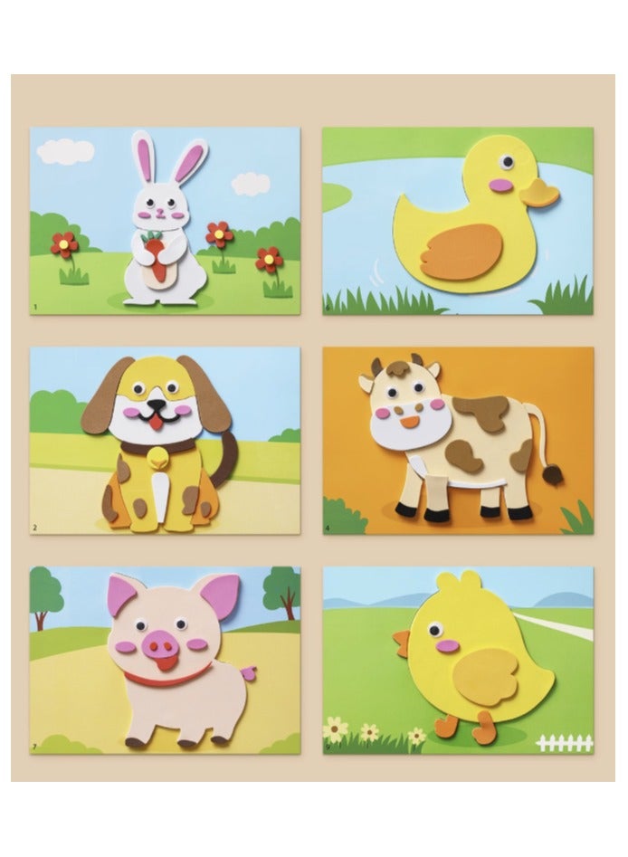 Beauenty Creative DIY for Kids 3D Sticker Fun - Animals (6 SHEETS) - Image 1
