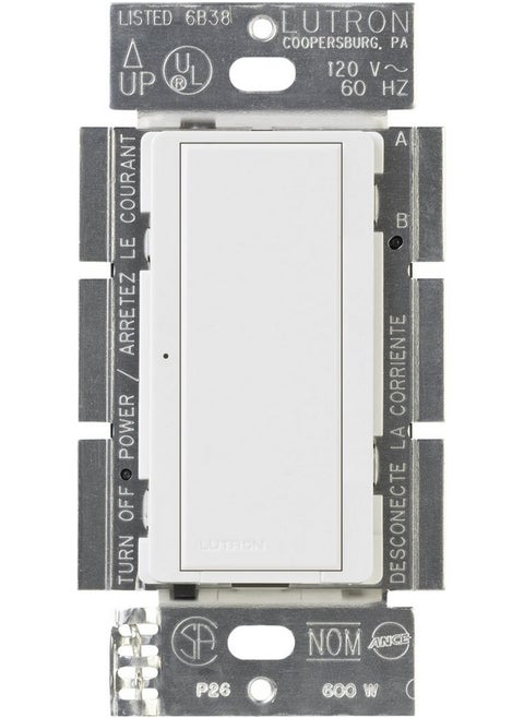 Lutron Maestro Digital Switch, 8A Single Pole/Multi Location, MA-S8AM-WH, White