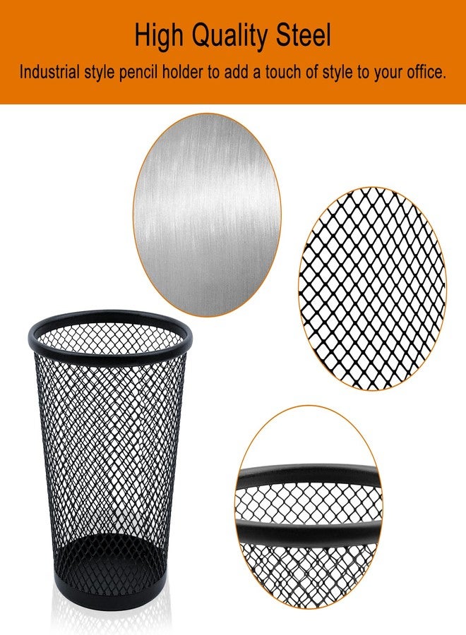 HSYMQ Desk Pencil Pen Holder, Wire Mesh Pen Cup Holder for Desk Organizer and Office Desk Accessories (1 Pack) - Image 3