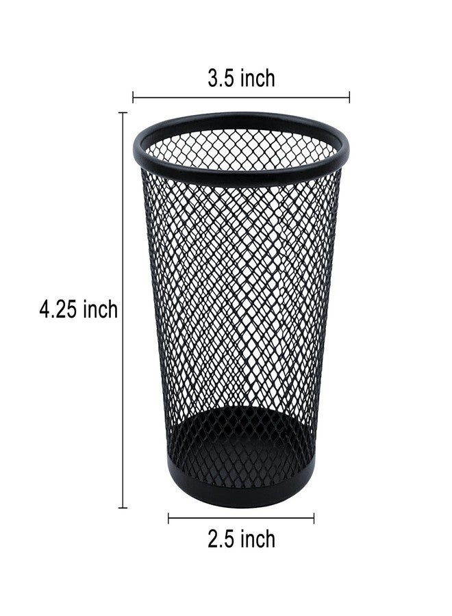 HSYMQ Desk Pencil Pen Holder, Wire Mesh Pen Cup Holder for Desk Organizer and Office Desk Accessories (1 Pack) - Image 2
