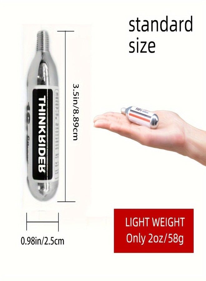 ThinkRider 16g Threaded CO2 Cartridges, CO2 Cartridges for Use with CO2 Bike Tire Inflator, C02 Cartridges for MTB & Road Bikes(16g x 10 Pack) - Image 4