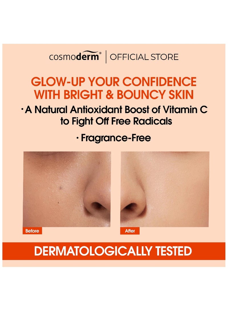 كوزموديرم سيروم كوزموديرم جلو-سي المعزز لتفتيح البشرة، يحتوي على 10% فيتامين سي + أكتيف كير (15 مل) - Image 3
