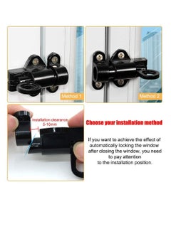 KASTWAVE 4 Pcs Spring Latch Bolt,Automatic Latch Lock,Spring Lock Automatic Spring Latch,Pull Ring Door Bolt with Screws,Suitable for Windows Wooden Doors,Courtyard Doors,Cabinet Doors(Black and Silver Gray)  - Image 4