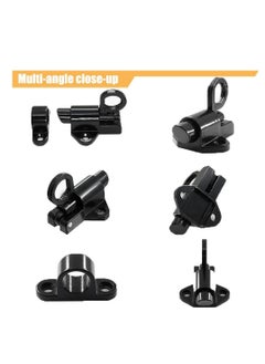 KASTWAVE 4 Pcs Spring Latch Bolt,Automatic Latch Lock,Spring Lock Automatic Spring Latch,Pull Ring Door Bolt with Screws,Suitable for Windows Wooden Doors,Courtyard Doors,Cabinet Doors(Black and Silver Gray)  - Image 2