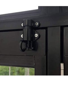KASTWAVE 4 Pcs Spring Latch Bolt,Automatic Latch Lock,Spring Lock Automatic Spring Latch,Pull Ring Door Bolt with Screws,Suitable for Windows Wooden Doors,Courtyard Doors,Cabinet Doors(Black and Silver Gray)  - Image 3
