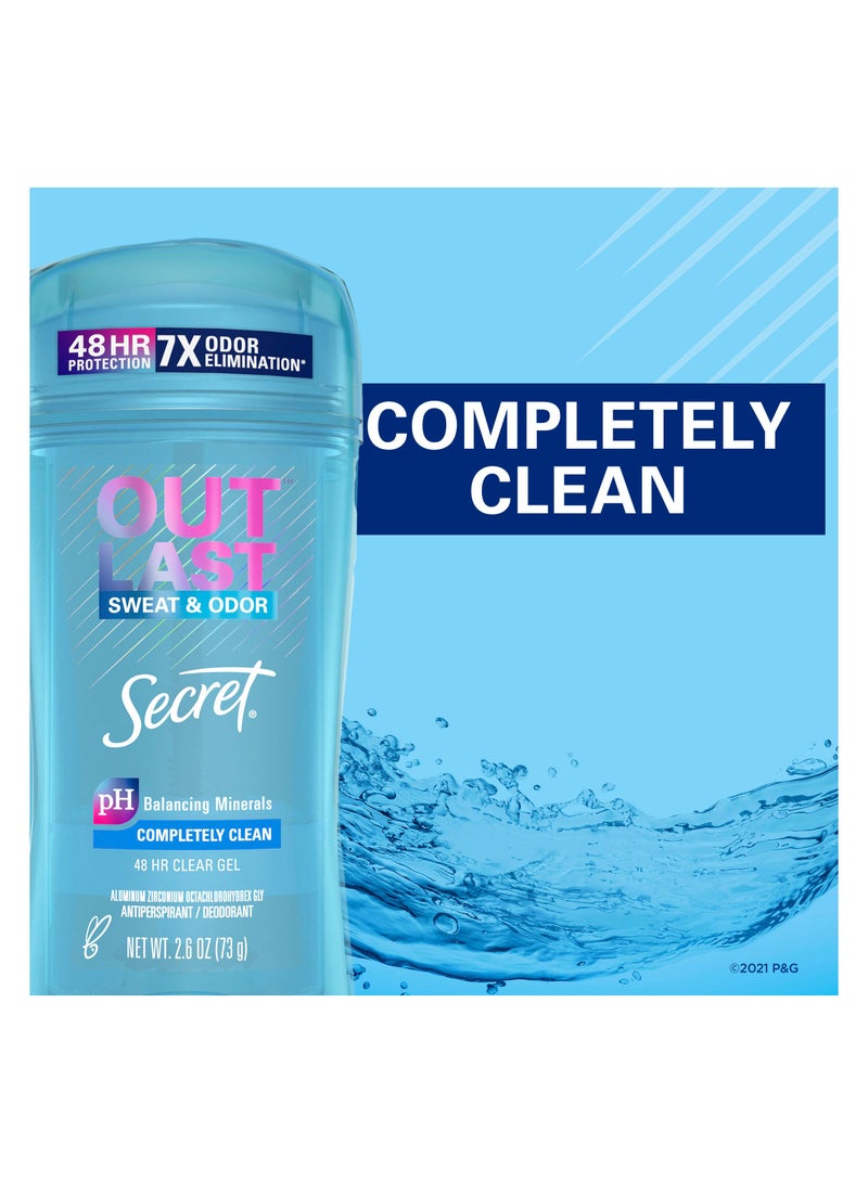 Secret Out Last Antiperspirant Deodorant Invisible Solid Completely Clean 73 G - Image 2