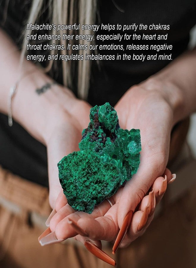 Apengshi Natural Malachite Crystal Stone 0.05-0.11lb Raw Malachite Stone Irregular Rough Malachite Mineral Specimen Original Shape Healing Crystal Gem Worry Relief Stress with Gift Box - Image 3