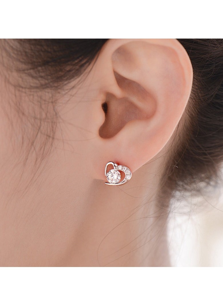 xozgdovg Sterling silver earrings female simple temperament advanced sense  - Image 3