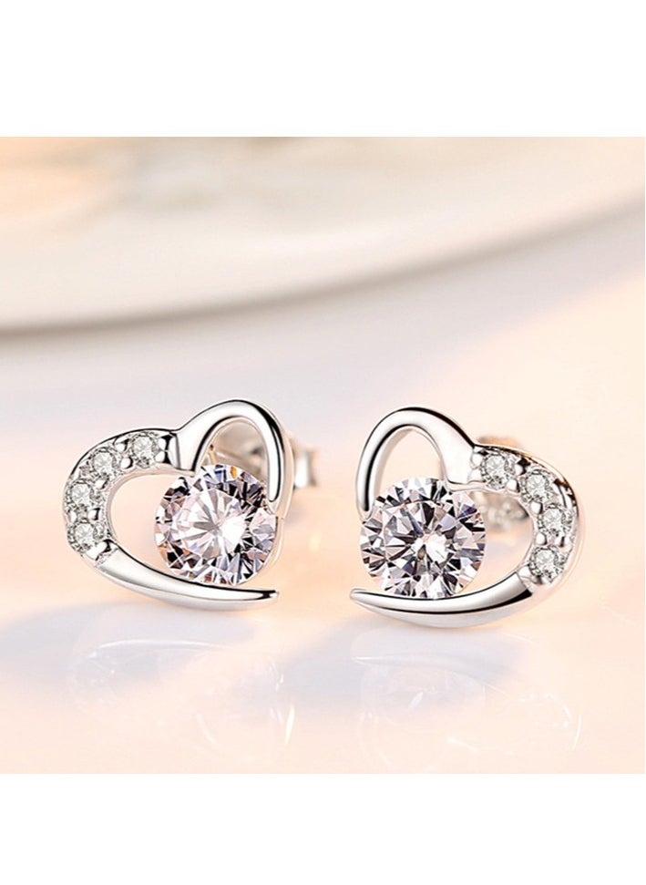 xozgdovg Sterling silver earrings female simple temperament advanced sense  - Image 2
