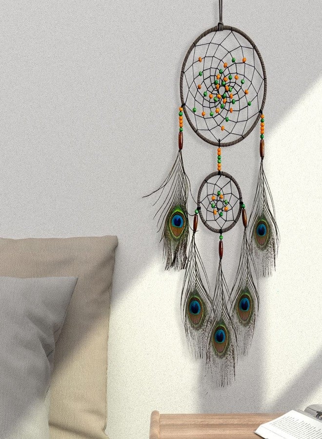 Awlee Dream Catchers Wall Hanging Room Decor Handmade Peacock Feather for Girls Boys Bedroom Decoration Craft Gift - Image 5