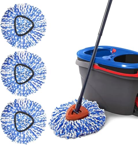 YWSHF Spin Mop Replacement Heads Compatible with RinseClean 2 Tank Mop System,Microfiber Mop Refill Heads for Cleaning All Hard-surfaced Floor - Image 1