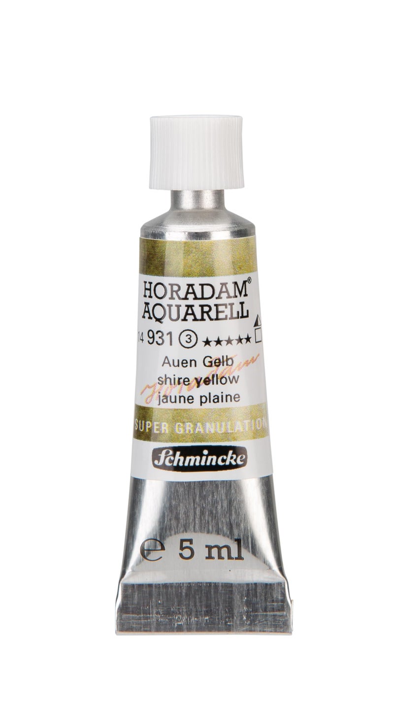 Schmincke - HORADAM® AQUARELL, Super Granulation, 14 931 001 Shire Yellow, 5 ml tube, very strong granulating colors, finest, super granulating watercolors - Image 3