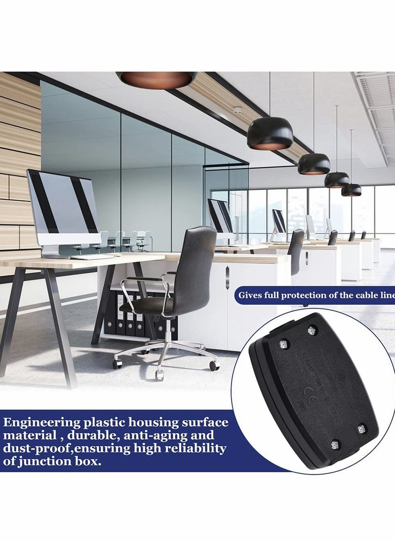 Excefore - 3 Terminal Electrical Junction Box, 2 Pcs Cable Joiner Box Set, In-line Connector 250v 13A - Image 1