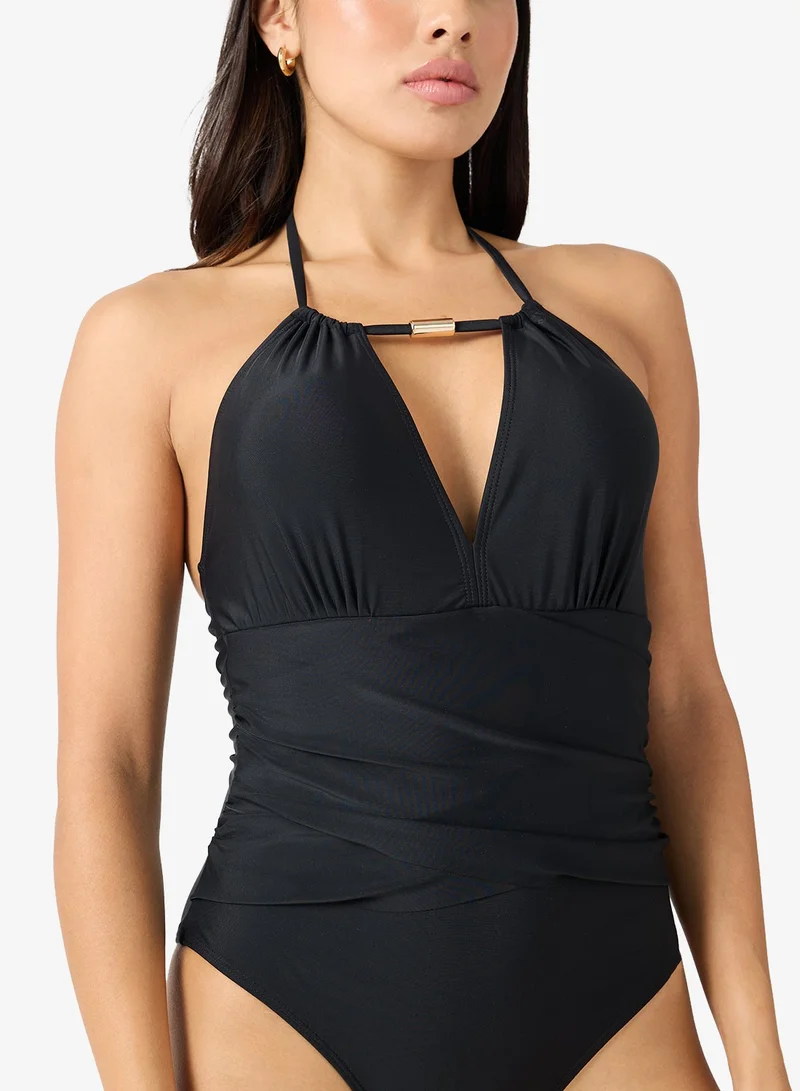 Ginger  Halter Neck Tummy Control Swimsuit for Women | Best Price UAE
