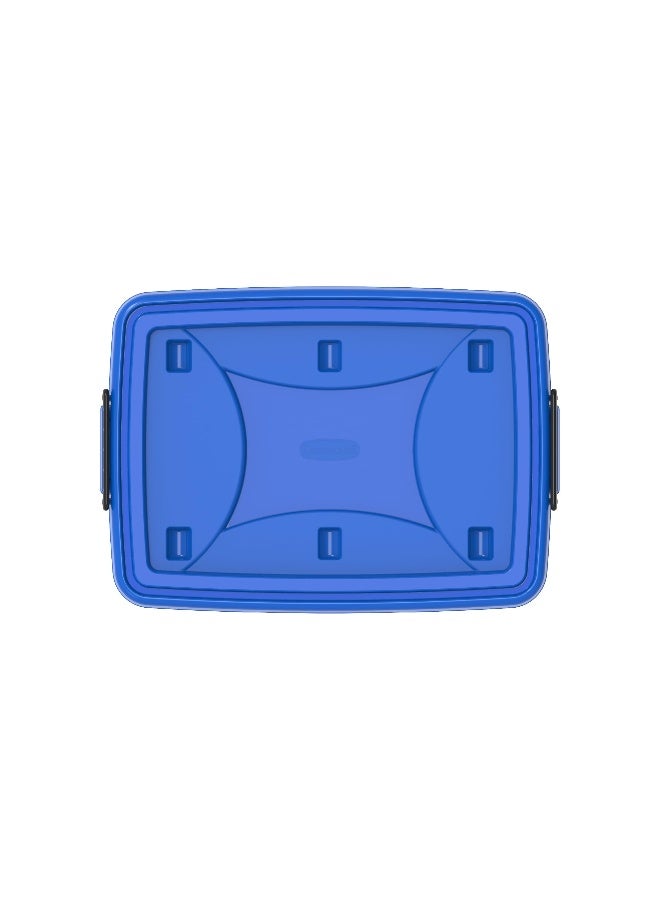 Cosmoplast صندوق تخزين بلاستيكي شفاف سعة 132 لتر مع عجلات وغطاء قابل للقفل - Image 4