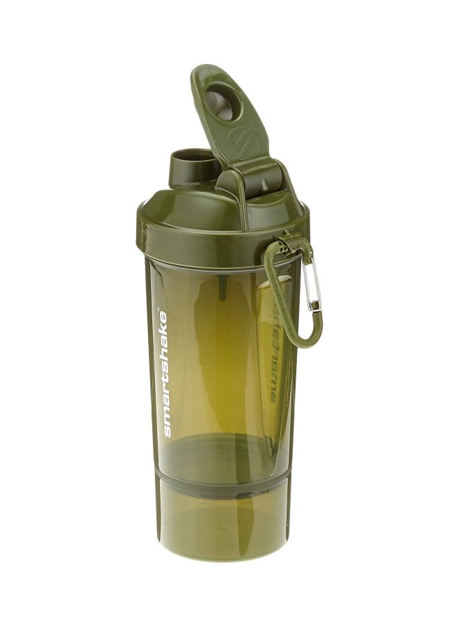 Smartshake O2GO ONE Plastic Protein Shaker Bottle 800 ml | 27 oz - Leakproof Screw-on Lid - BPA Free â€“ Unisex - Army Green - Image 2
