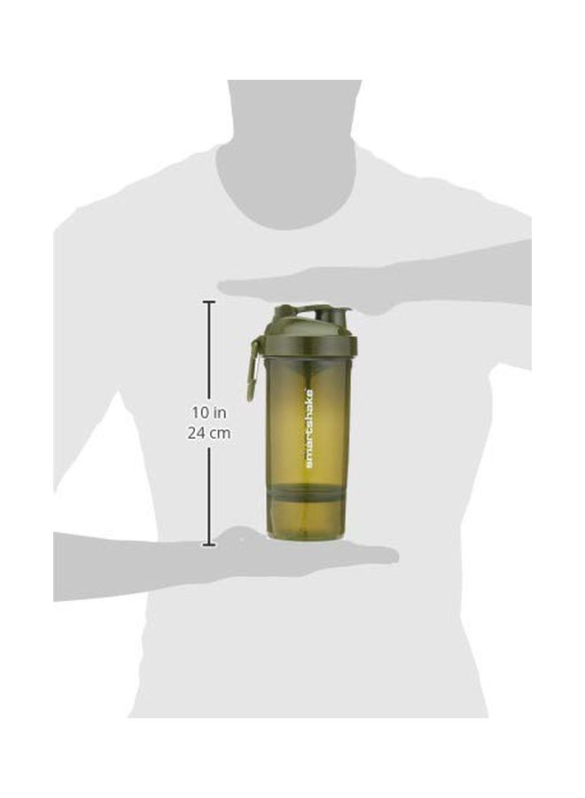 Smartshake O2GO ONE Plastic Protein Shaker Bottle 800 ml | 27 oz - Leakproof Screw-on Lid - BPA Free â€“ Unisex - Army Green - Image 3