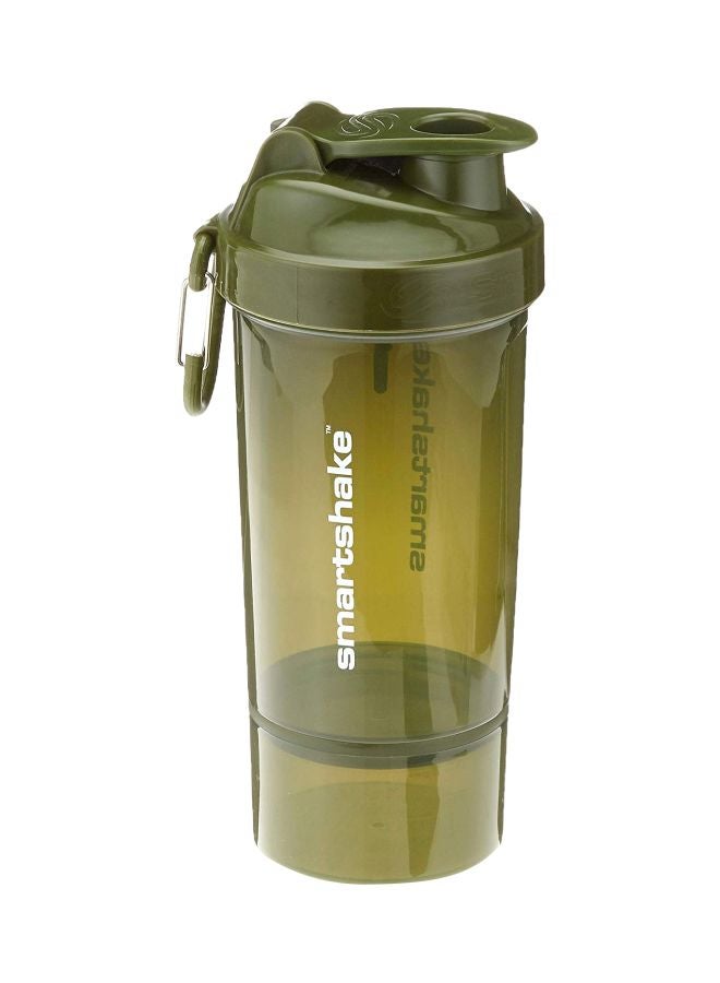 Smartshake O2GO ONE Plastic Protein Shaker Bottle 800 ml | 27 oz - Leakproof Screw-on Lid - BPA Free â€“ Unisex - Army Green - Image 1