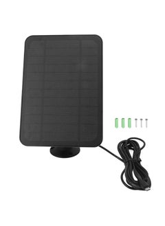 Thoraya 4W 5V Solar Panel for Arlo for Ring for Blink Security Camera IP65 Waterproof Solar Charger with 360 Degree Adjustable Bracket Black  - Image 1