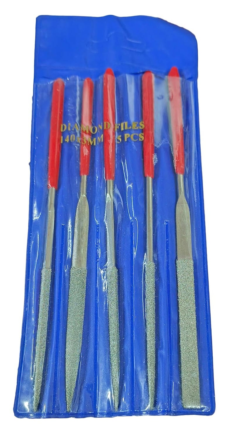 Inditrust مجموعة أدوات الملفات الصغيرة متعددة الأنواع 5 قطع 3x140 مم من إنديتراست - Image 3