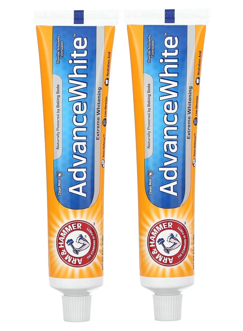 Arm & Hammer Extreme Whitening Toothpaste Clean Mint Twin Pack 6.0 oz 170 g Each