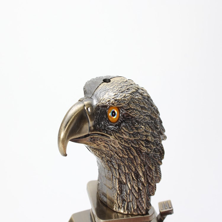 Metal Eagle Head Ashtray Creative Animal Shape Office Home Decorative Collectible - Image 3