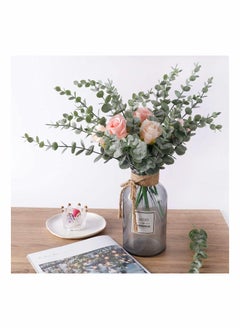 KASTWAVE Eucalyptus Leaves 20pcs Artificial Stems Real Grey, Green Touch Branches for Home Office Centerpiece Wedding Banquet Flower Arrangement Decoration  - Image 2