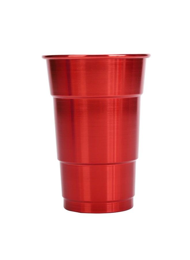 Matte Brushed Alumina Cup Outdoor Crimped Beer Cup Printable Logo Reusable Food Grade Aluminum Cup-Color:Silver-Capacity:500ml - Image 5