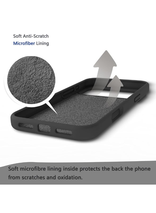 O Ozone Compatible with iPhone 17 Pro Case , Slim Liquid Silicone 3 Layers Soft Gel Rubber Shockproof Protective Cover with Anti-Scratch Microfiber Lining- Grey - Image 5