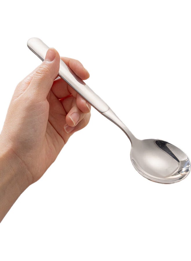 GRASEY 316L Stainless Steel Soup Ladle Spoon Mixing Spoon Large Thickened Round Bottom Rice Spoon 2-Pack Gy8877 - Image 2
