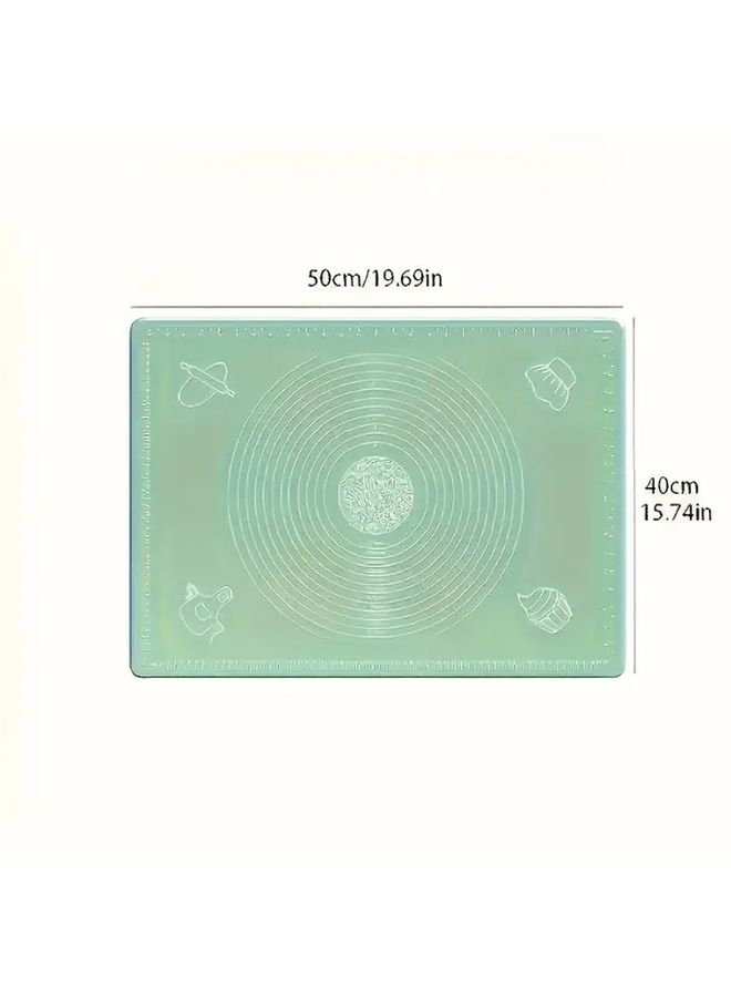 Green Non Stick Silicone Dough Mat 19 7 X 15 7 Inches BPA Free Anti Slip Baking Accessory - Image 3