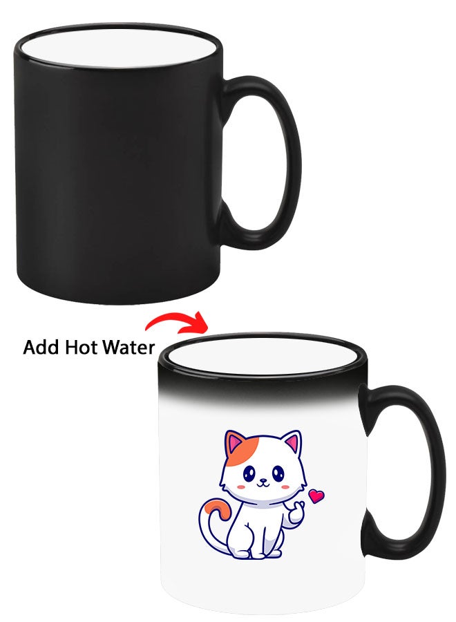 Theodor Colour Changing Heat Sensitive Magic Mug - Add Hot Tea or Coffee Cat Love For Home Office Gift Kids Men Women  - Image 1
