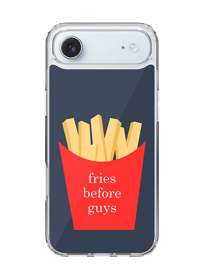 Stylizedd Classic Clear MagSafe Case for iPhone 17 Air , Hybrid Soft Case Flexible Edges Anti Drop TPU PC Gel Thin Transparent Cover [ Designed for iPhone 17 Air ] - Fries Before Guys