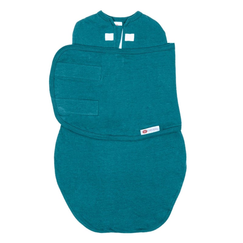 EMB emb 2Way Starter Baby Swaddle Newborn Swaddle Sack Zip Hook Loop Baby Wrap Hip Healthy Infant 614 lbs 03 Months Spruce 