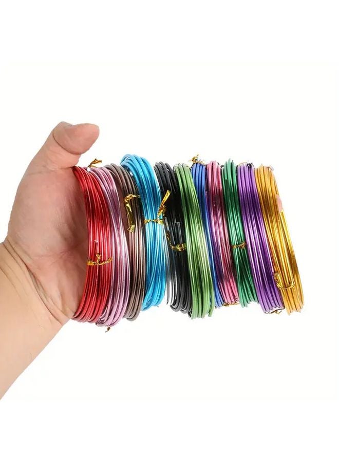 1مم سلك ألومنيوم وردي 5م طري قابل للثني للحرف اليدوية صنع المجوهرات - Image 5