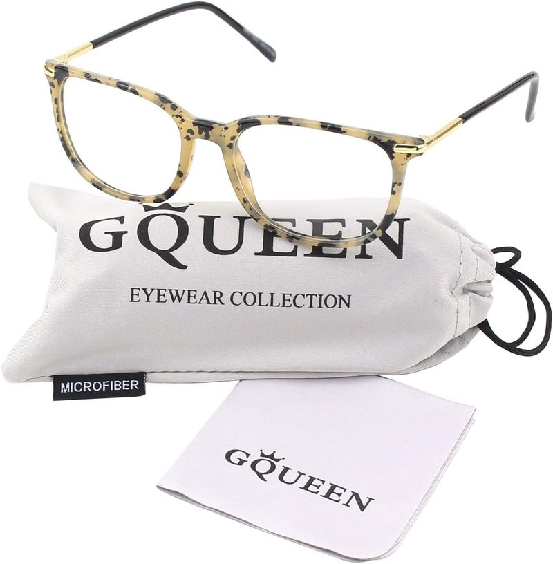 GQUEEN Fashion Fake Glasses Non Prescription Glasses Clear Lens Glasses Nerd Plain Frames Women Men, 201579 - Image 5