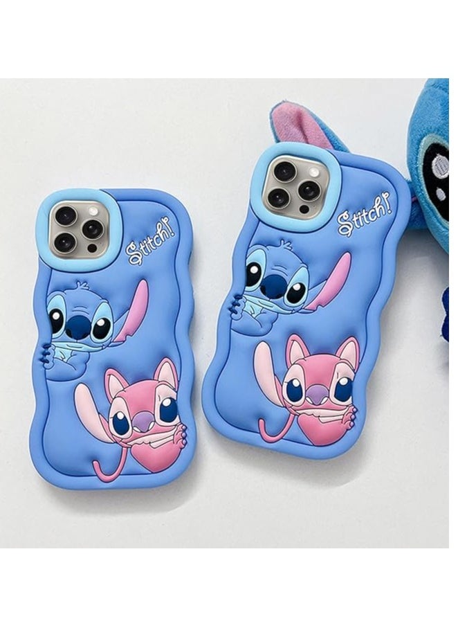 STITCH - Compatible with iPhone 13 Pro Max Case, Cute 3D Cartoon Animal Character Cool Shockproof Silicone STITCH Protective Shell Skin Cover for iPhone 13 Pro Max - Image 1