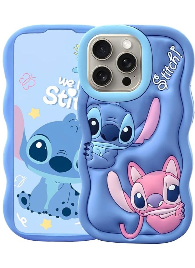STITCH - Compatible with iPhone 13 Pro Max Case, Cute 3D Cartoon Animal Character Cool Shockproof Silicone STITCH Protective Shell Skin Cover for iPhone 13 Pro Max - Image 1