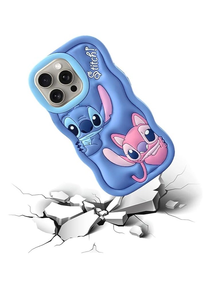STITCH - Compatible with iPhone 13 Pro Max Case, Cute 3D Cartoon Animal Character Cool Shockproof Silicone STITCH Protective Shell Skin Cover for iPhone 13 Pro Max - Image 1