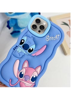 Compatible with iPhone 13 Pro Max Case, Cute 3D Cartoon Animal Character Cool Shockproof Silicone STITCH Protective Shell Skin Cover for iPhone 13 Pro Max