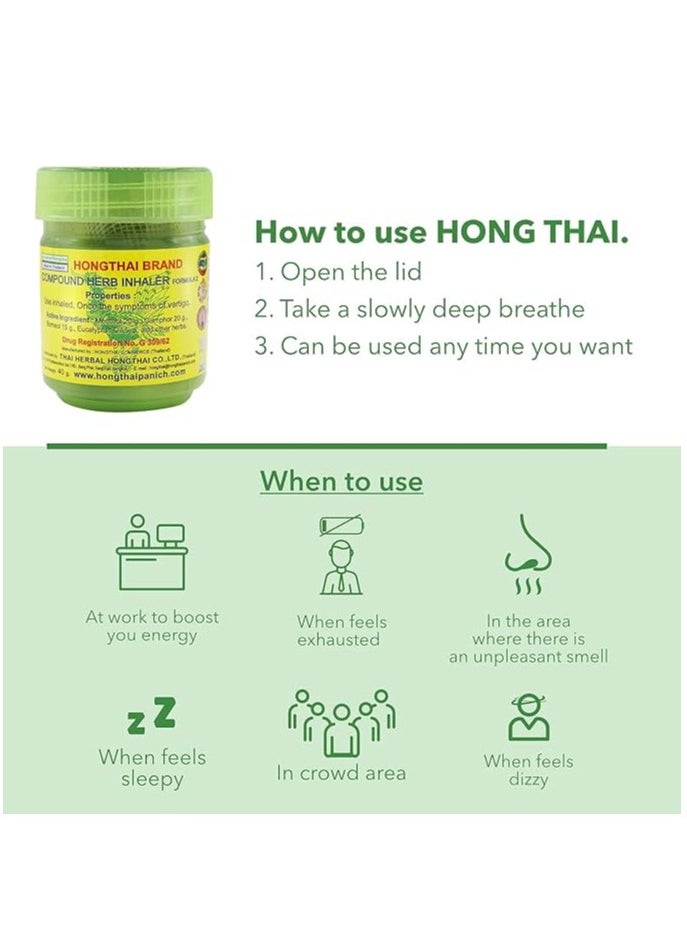 Hong Tai Hong Thai Compound Thai Herb Inhalant, Pack of 1, (Packaging May Vary)  - Image 3