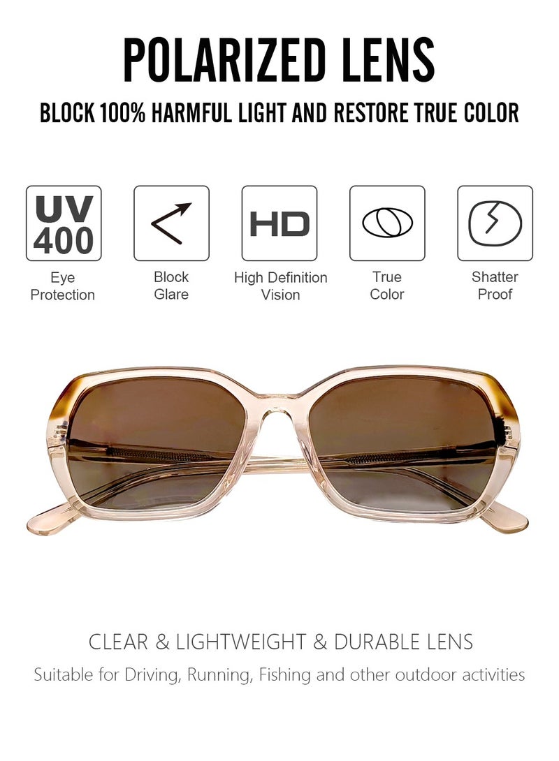 DLS Sunglasses for men and women - Oversized Acetate Frame with UV protacted lenses multipurpose use (S0014-C4) - Image 2