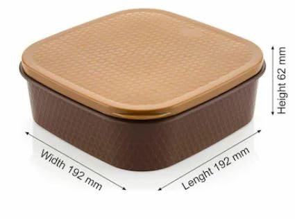 ImegaZ 7 IN 1 Spice Box with Spoon Masala Dabba Masala Box For Kitchen Masala Dani For Kitchen Brown Pack of 1 - Image 3